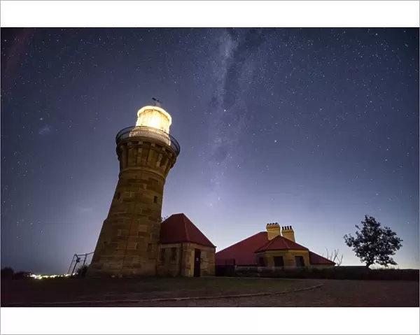 Horizon View of Milky way with Barrenjoey Lighthouse, Palm Beach