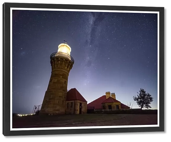 Horizon View of Milky way with Barrenjoey Lighthouse, Palm Beach