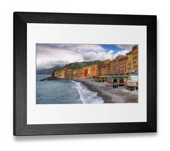Framed Print : Shorline of Camogli