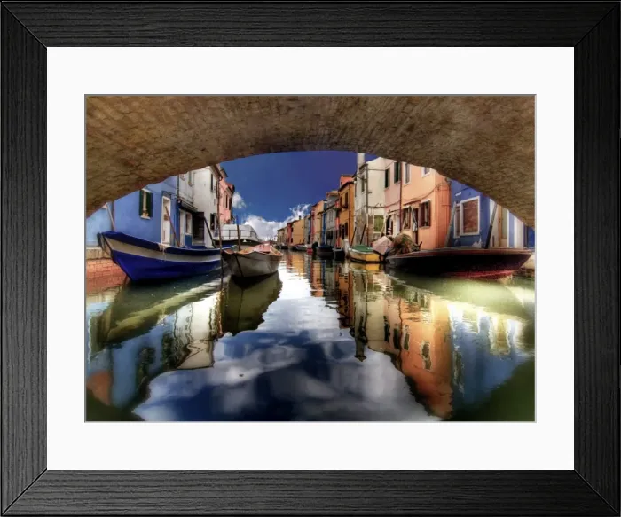 Framed Print : Reflections under the bridge