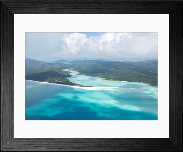 Framed Print : Whitsundays, Aerial view. Queensland, Australia