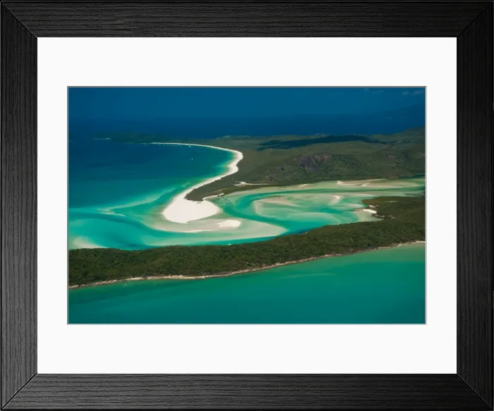 Framed Print : Aerial view of Whitehaven in the Whitsunday Islands, Queensland, Australia