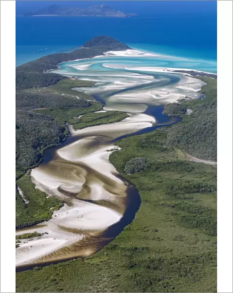 exterior views, meander, ocean, out, river course, riverside, sinuosity, whitsunday