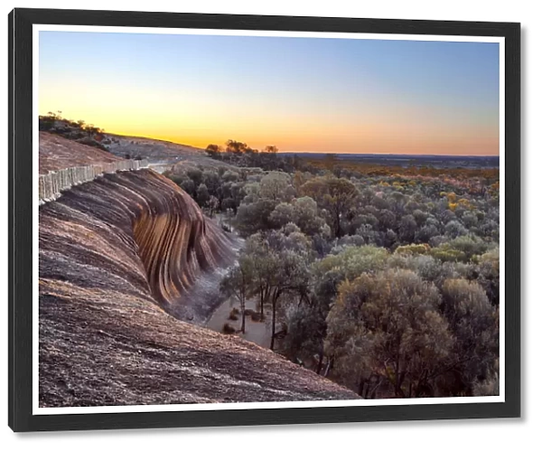 Sunrise at the Top of Wave Rock (Hyden Rock), Hyden, Western Australia