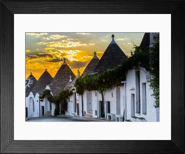 Framed Print : The sunrise at Alberobello