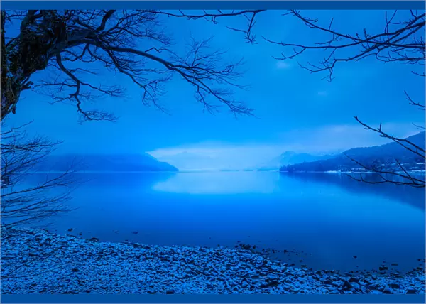 Lake Chuzenji, late winter morning view