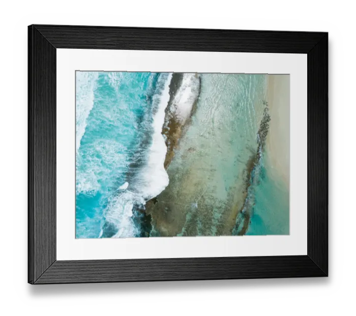 Framed Print : Waves. The waves hitting this reef just off the stunning white beaches Framed Print : Waves. The waves hitting this reef just off the stunning white beaches