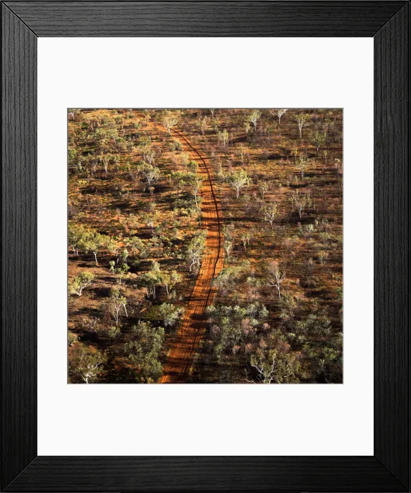 Framed Print : Aerial shot of an out back road Framed Print : Aerial shot of an out back road