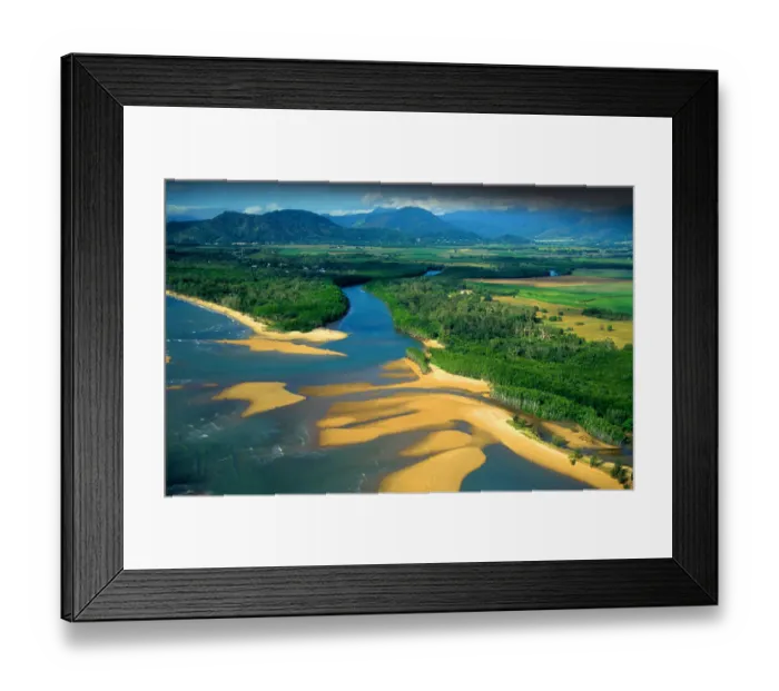 Framed Print : Aerial view near Cairns, North Queensland, Australia