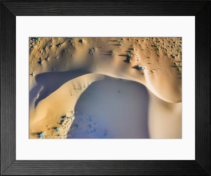 Framed Print : Sand Dune Aerial Framed Print : Sand Dune Aerial