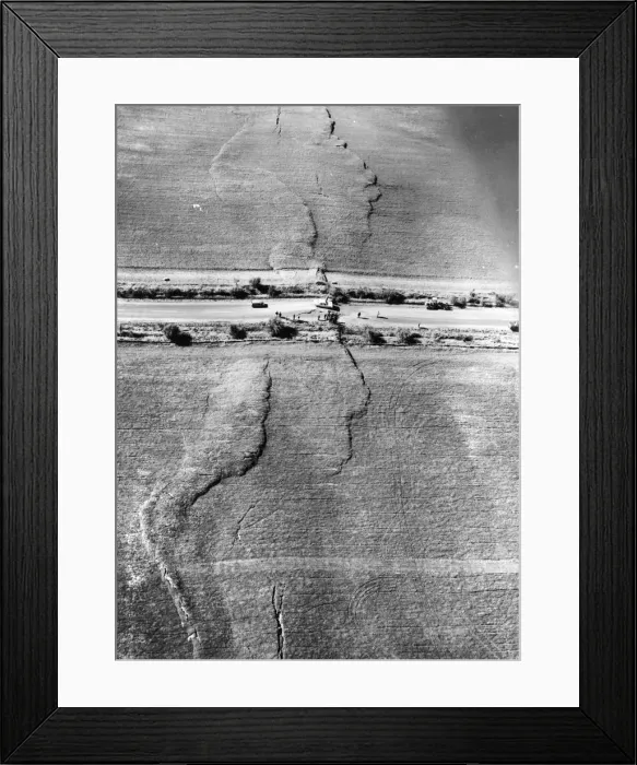 Framed Print : Quake Line