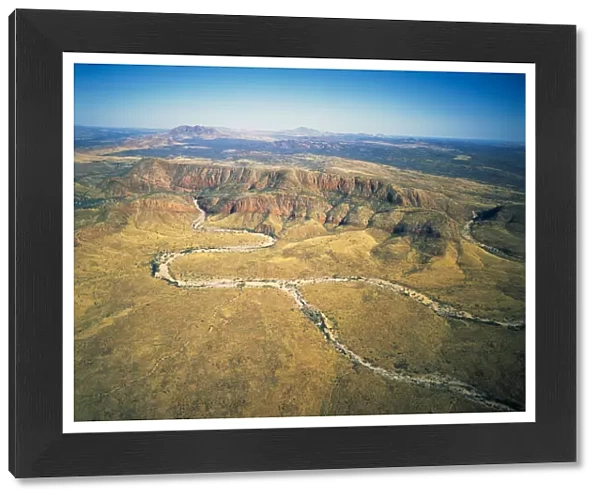 Aerial view over the west McDonnell ranges, Central Australia