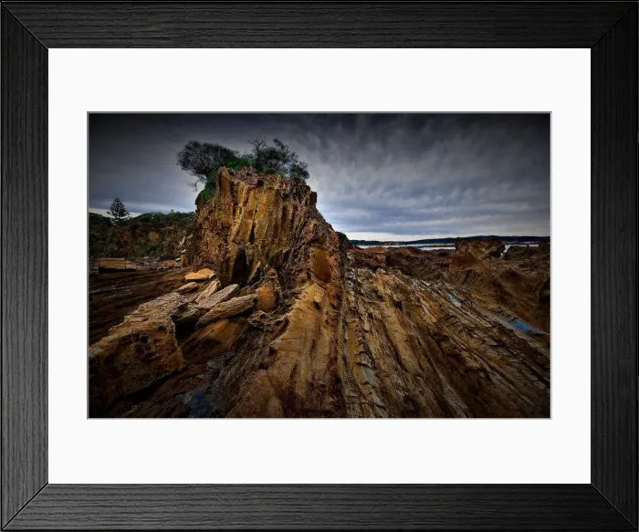 Framed Print : The Cliff face at Mossy Point Framed Print : The Cliff face at Mossy Point