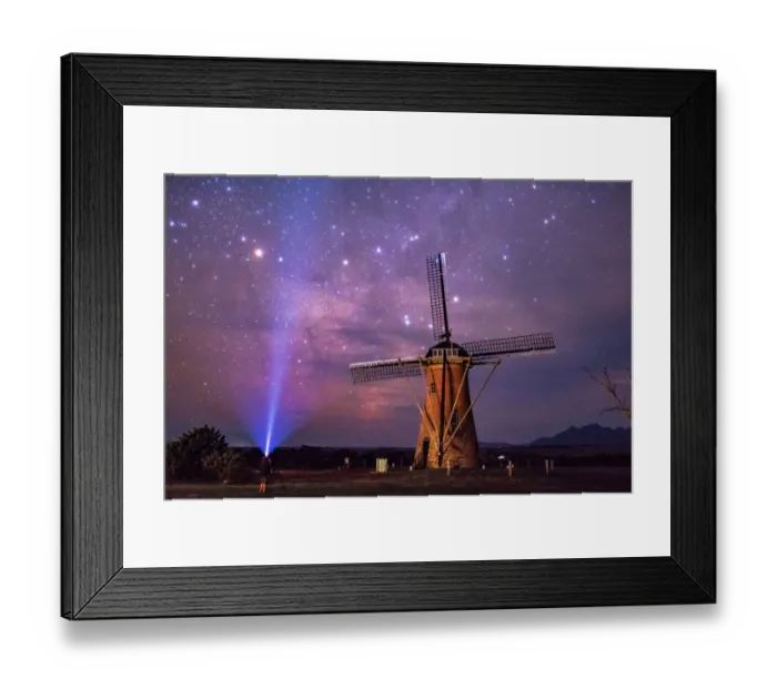 Framed Print : The Milky Way Behind The Lily - Dutch Windmill - Stirling Ranges, Amelup - Western Australia Framed Print : The Milky Way Behind The Lily - Dutch Windmill - Stirling Ranges, Amelup - Western Australia