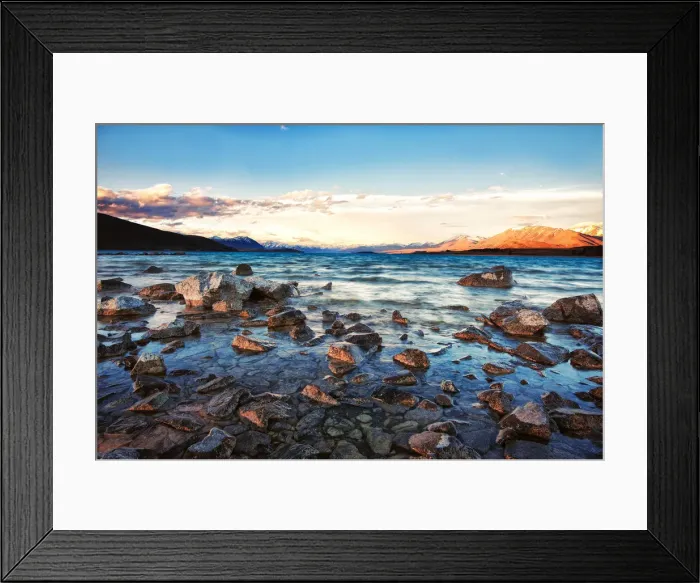 Framed Print : Sunset at Lake Tekapo Framed Print : Sunset at Lake Tekapo