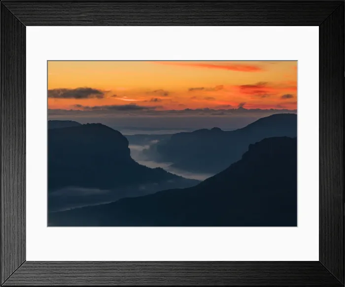 Framed Print : Blue Mountains Sunrise