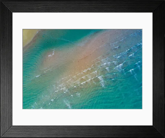 Framed Print : Beach Aerial