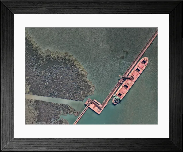 Framed Print : Iron ore facility with ships Framed Print : Iron ore facility with ships