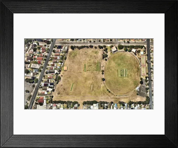 Framed Print : Aerial view, Australia, City, city park, Cityscape, golf course, New South Wales, Outdoors, Overhead View, Photography, road, rrecreation, Sydney