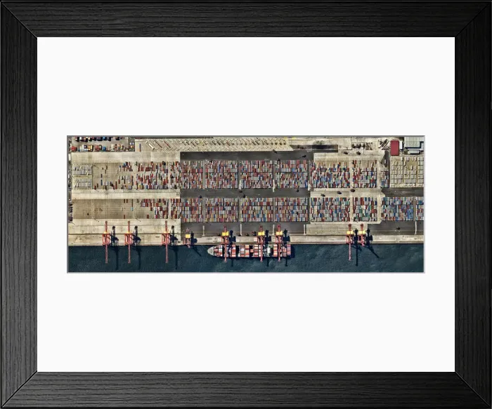 Framed Print : Aerial view, Australia, Botany Bay, City, Cityscape, colored tetris, container ship, geometry shapes, multi-colored sea containers, New South Wales, Outdoors, Overhead View, Photography, pier, Port Botany, port cranes, port machinery, shelves for shipping Framed Print : Aerial view, Australia, Botany Bay, City, Cityscape, colored tetris, container ship, geometry shapes, multi-colored sea containers, New South Wales, Outdoors, Overhead View, Photography, pier, Port Botany, port cranes, port machinery, shelves for shipping