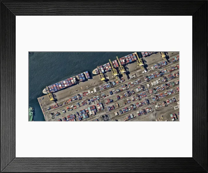 Framed Print : Pier, Boats, sea container, Friendship, Port Botany New South Wales, Australia