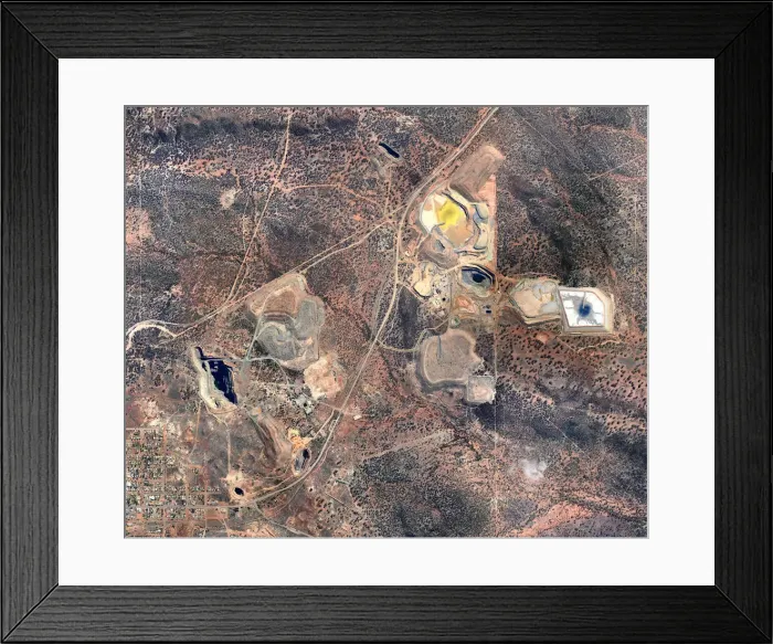 Framed Print : Birds Eye View of Industrial Mining Framed Print : Birds Eye View of Industrial Mining