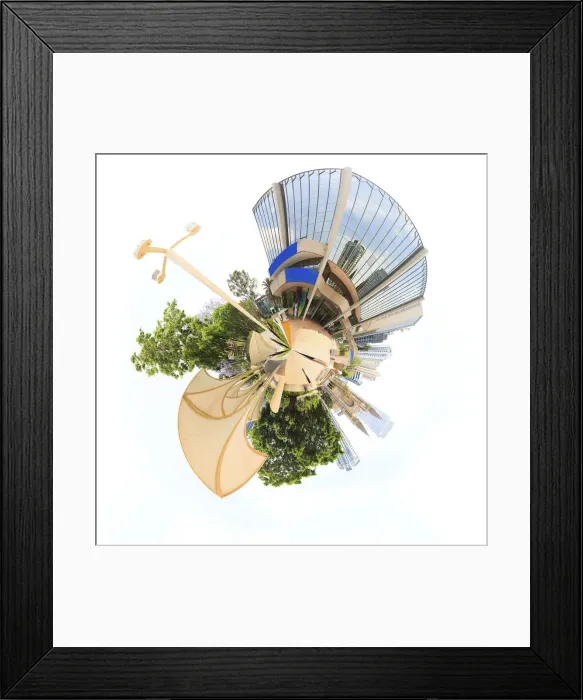 Framed Print : Brisbane Skyline 360 Degree View