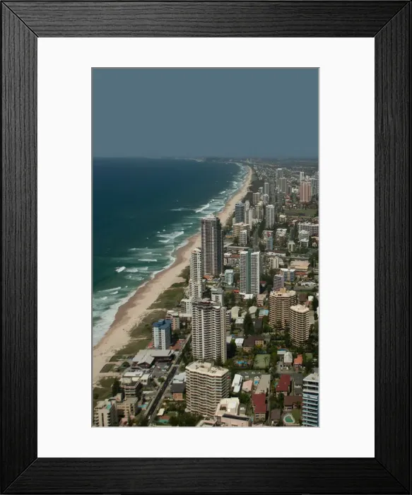 Framed Print : The Gold Coast viewed from above
