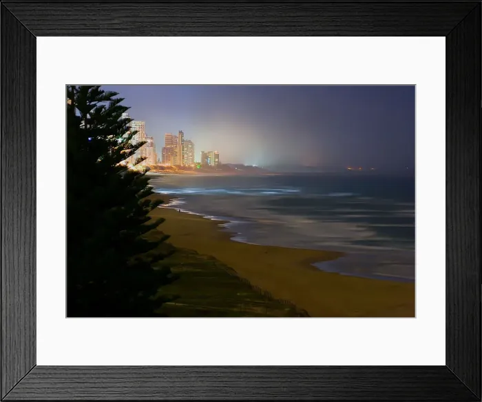 Framed Print : The bright lights of the Gold Coast