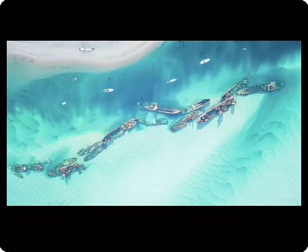 Tangalooma Wrecks Aerial