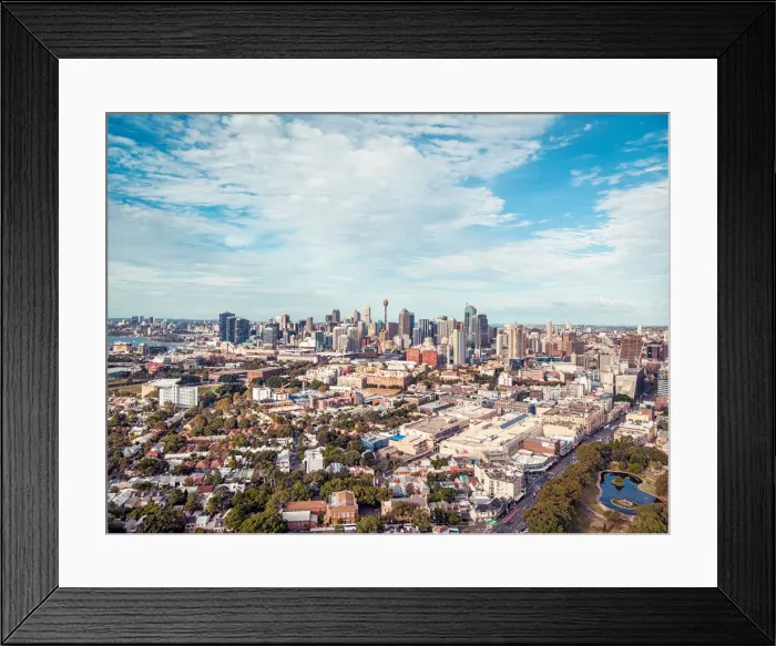 Framed Print : Drone photo of Sydney Downtown Framed Print : Drone photo of Sydney Downtown