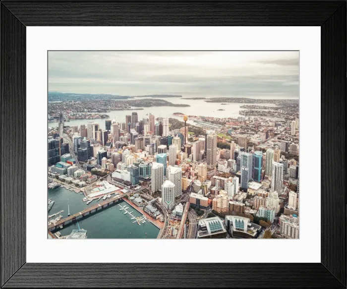 Framed Print : Drone photo of Sydney downtown Framed Print : Drone photo of Sydney downtown