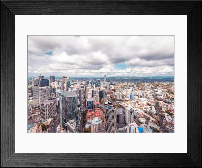 Framed Print : High angle view of Brisbane city Framed Print : High angle view of Brisbane city