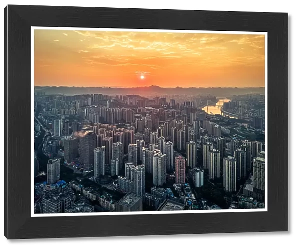 Gorgeous Sunset view in Chongqing, China