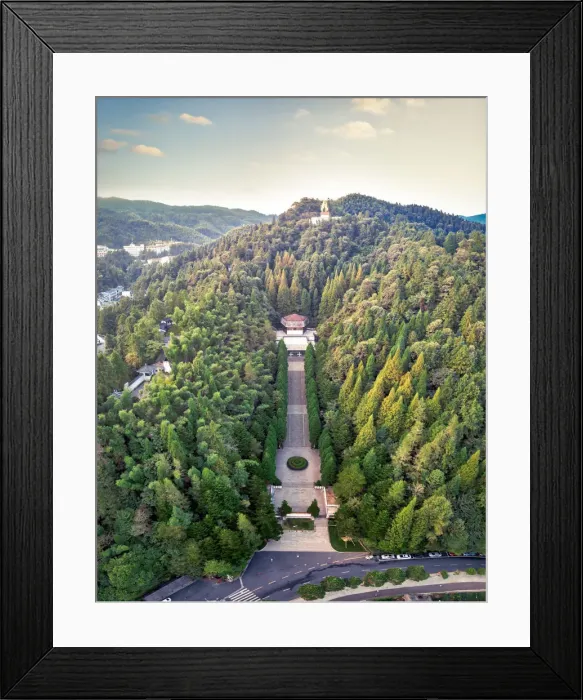 Framed Print : Vertical photo of Jinggangshan martyrs cemetery Framed Print : Vertical photo of Jinggangshan martyrs cemetery