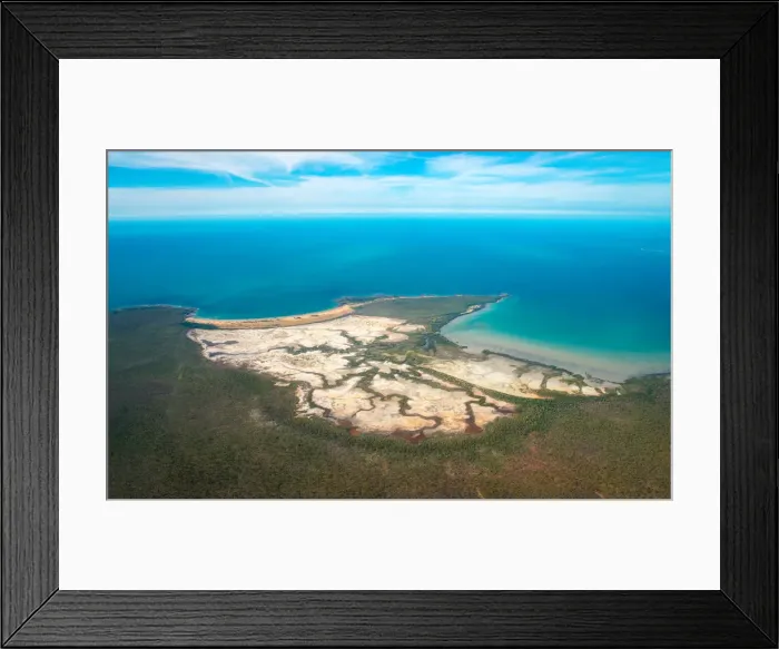 Framed Print : Aerial view and the landscape at the edge of Northern part of Australia called Arafura sea, Northern Territory state of Australia