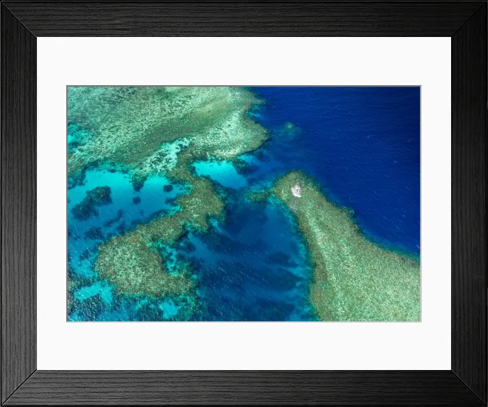 Framed Print : Aerial photography of the Great Barrier Reef Framed Print : Aerial photography of the Great Barrier Reef
