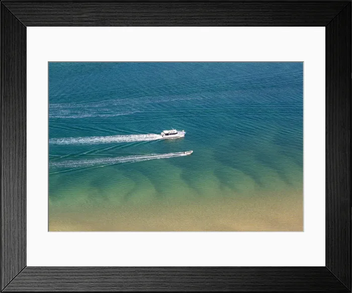 Framed Print : Aerial water Views