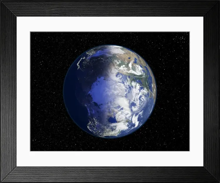 Framed Print : 2001, Arctic, Astronomy, Color Image, Day, Digital Composite, Energy, Environment