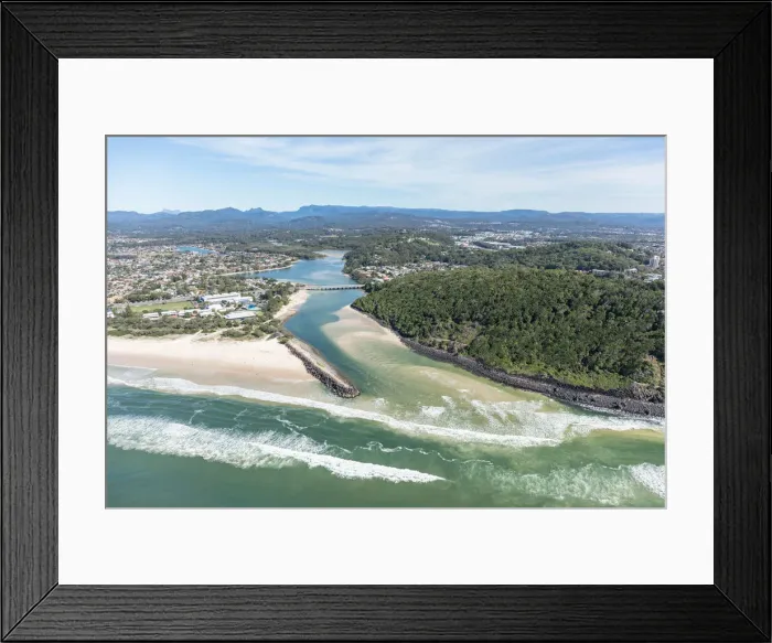Framed Print : Tallebudgera Creek, Gold Coast Aerial