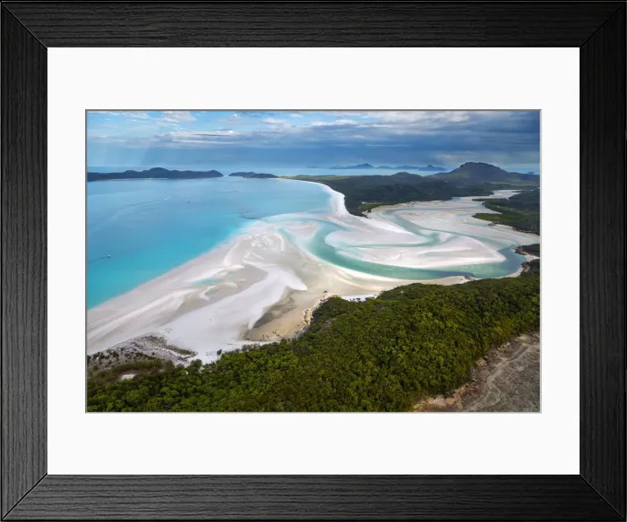 Framed Print : Whitehaven Beach, Hill Inlet, Whitsundays