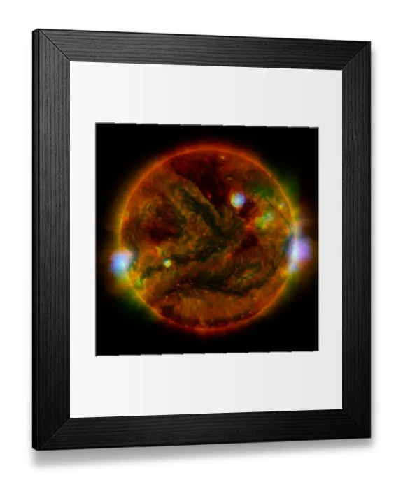 Framed Print : Flaring, active regions of our sun Framed Print : Flaring, active regions of our sun