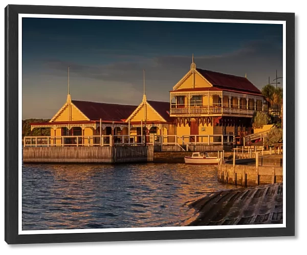 The Hopkins river and historic boathouse, Warrnambool, Victoria, Australia