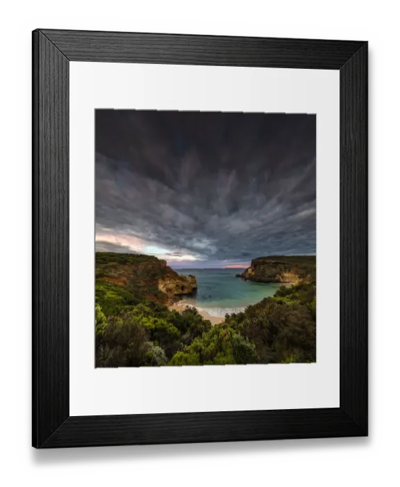 Framed Print : Childers cove at dawn, on the coastline near the Town of Warrnambool, Victoria, Australia Framed Print : Childers cove at dawn, on the coastline near the Town of Warrnambool, Victoria, Australia