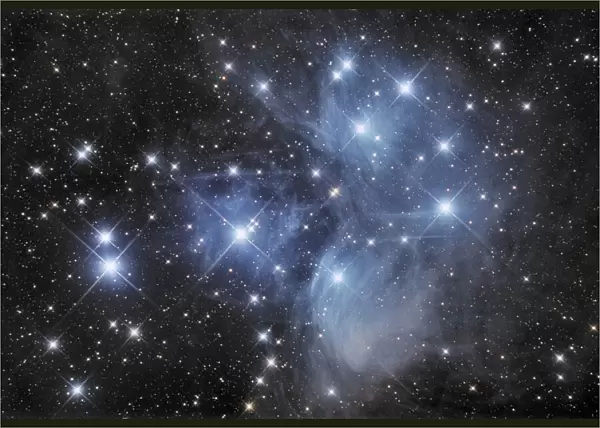 Pleiades. Star cluster with nebulosity