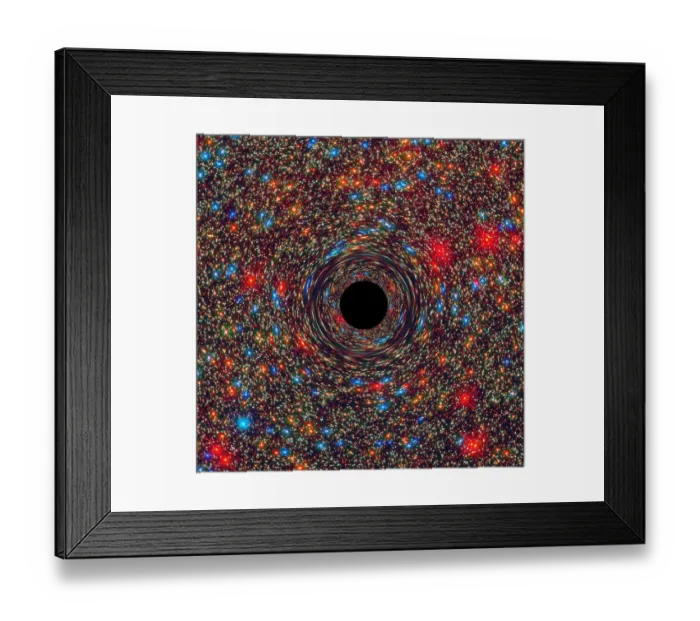 Framed Print : Supermassive black hole at the core of a galaxy computer-simulated image Framed Print : Supermassive black hole at the core of a galaxy computer-simulated image