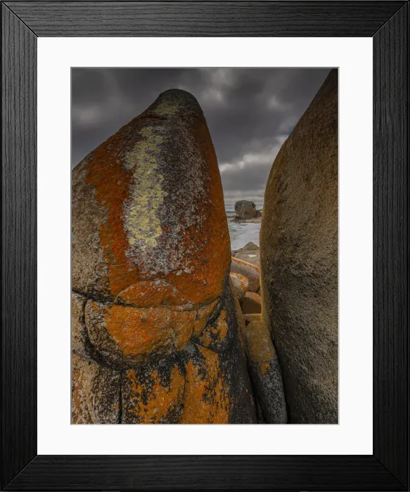 Framed Print : Marshall bay, western coastline of Flinders Island, Bass Strait, Tasmania