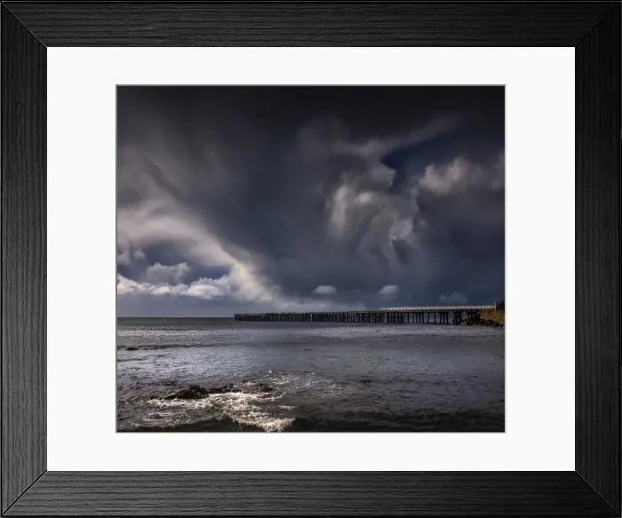 Framed Print : Naracoopa pier on the rugged and wildly beautiful east coastline of King Island, Bass Strait, Tasmania, Australia
