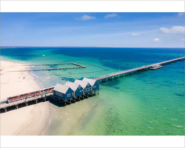 Aerial View of Busselton Jetty on a Sunny Day