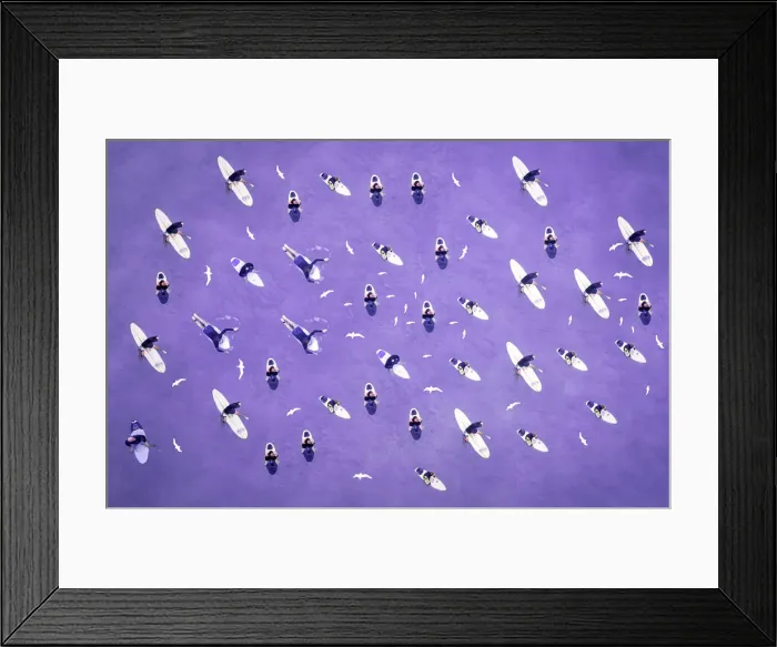 Framed Print : Surf and Seagull Purple Abstract Pattern Framed Print : Surf and Seagull Purple Abstract Pattern